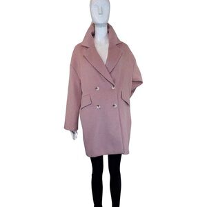 NWOT ASTR The Label Rhea Coat Dusty Pink Wool Blend Jacket Women's Size: XS